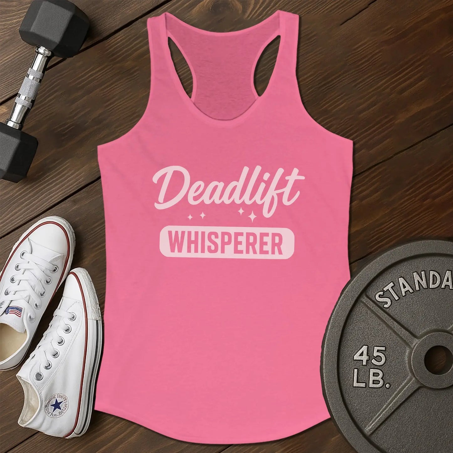 Deadlift whisperer ak Tank - pink - Deadlift Whisperer AK tank Pink.jpg