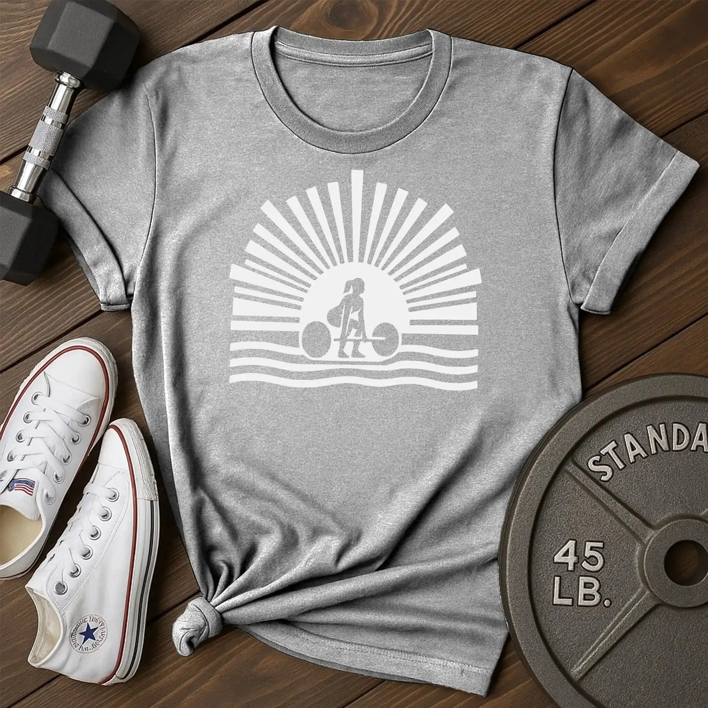 Desert sunrise am T-Shirt - gray - desert sunrise AM Gray.jpg