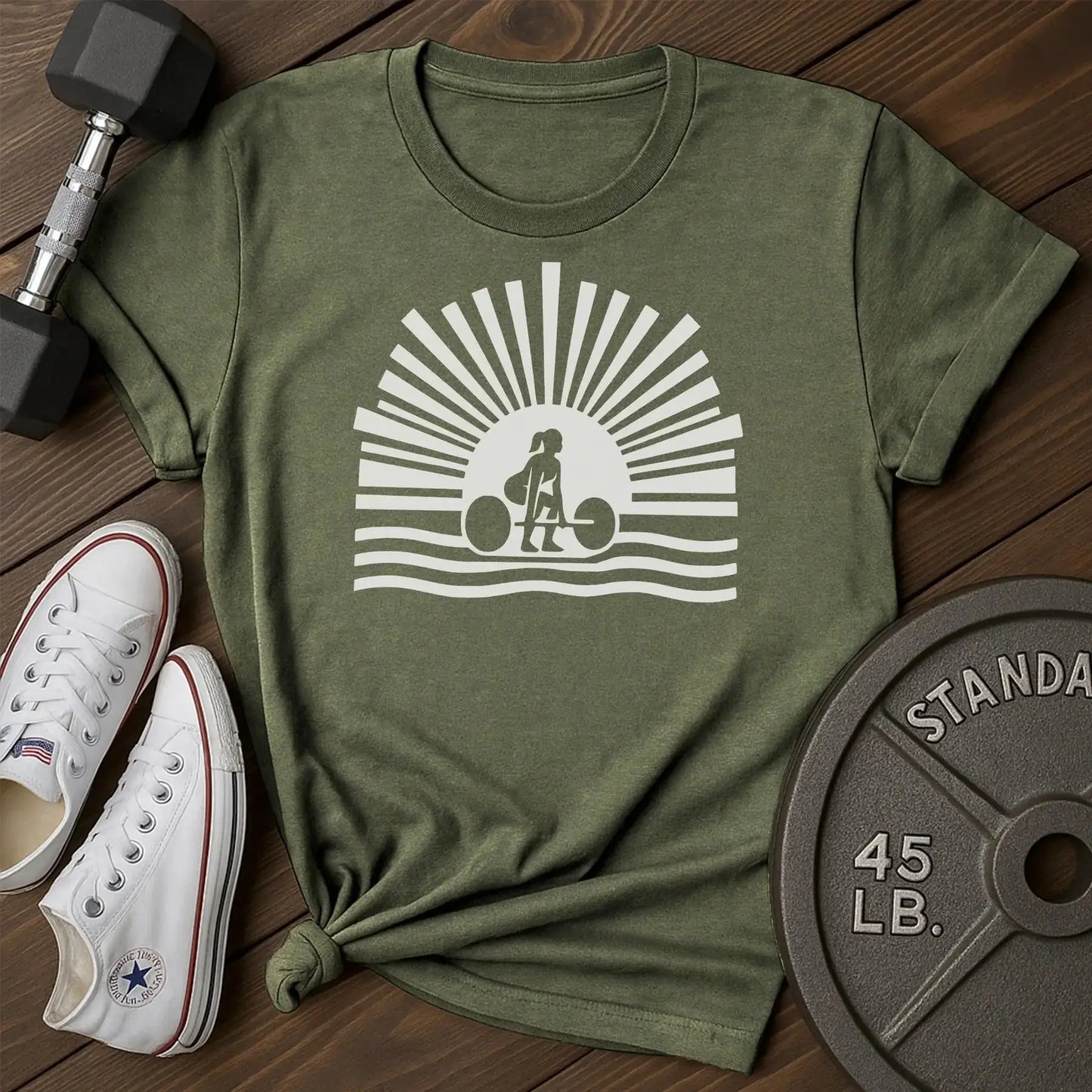 Desert sunrise am T-Shirt - green - desert sunrise AM Green.jpg