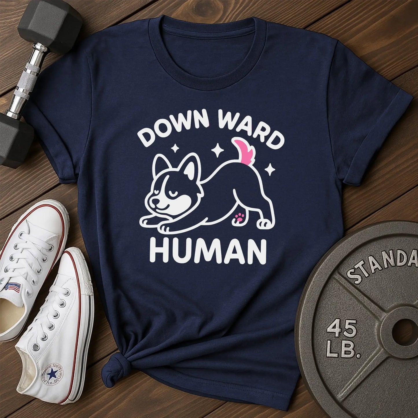 Dog stretch av T-Shirt - blue - Dog Stretch AV Blue.jpg