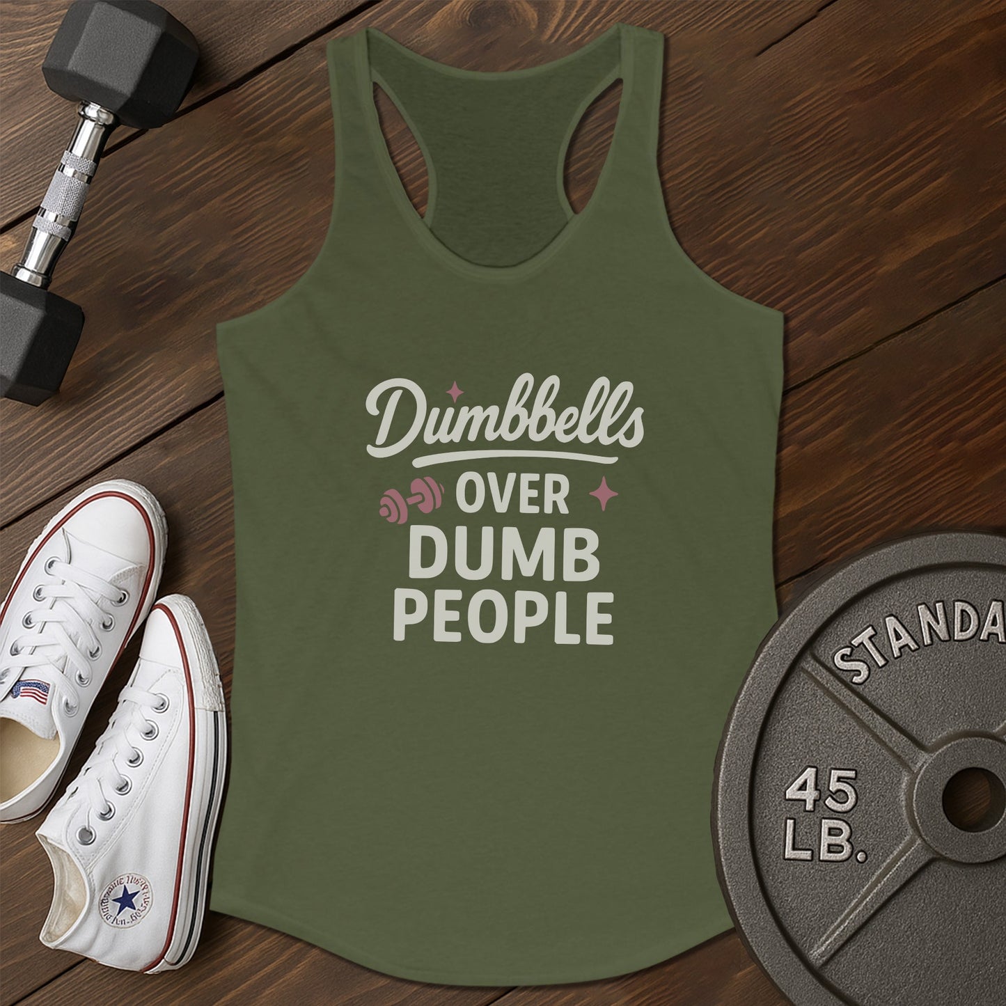 Dumbbell wisdom av Tank - green - Dumbbell Wisdom AV tank Green.jpg