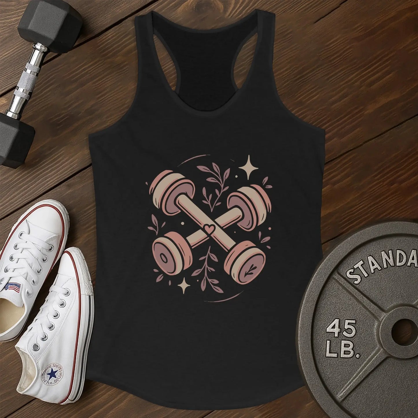 Dumbbell love am Tank - black - dumbbell love AM tank Black.jpg