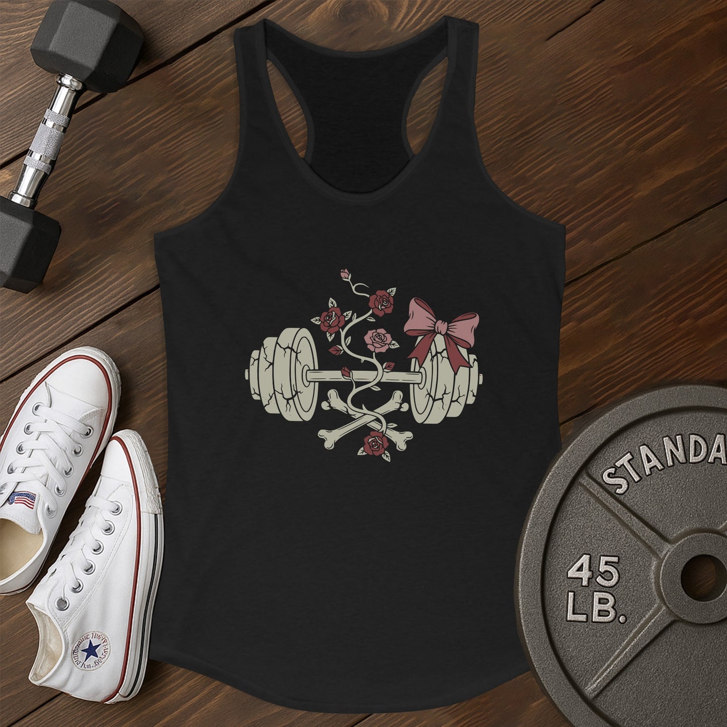 Floral strength av Tank - black - Floral Strength AV tank Black.jpg
