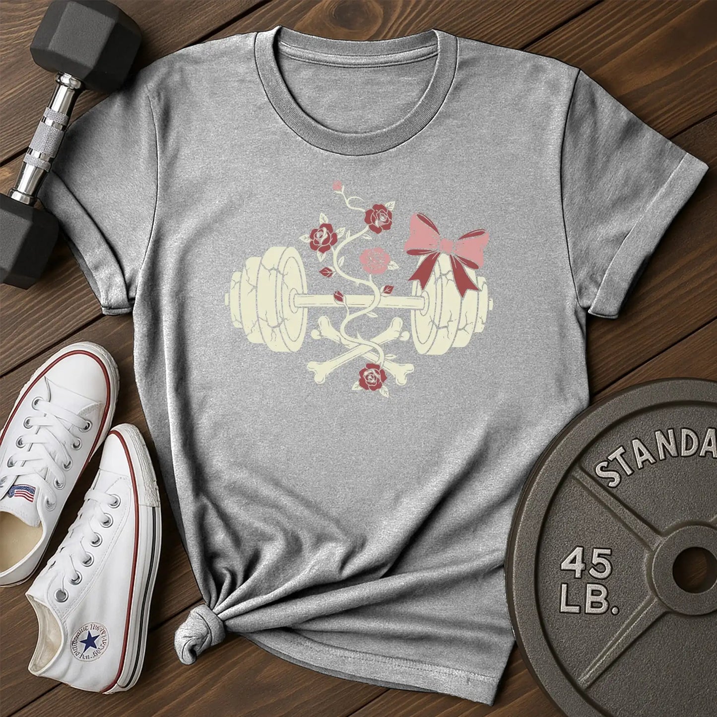 Floral strength av T-Shirt - gray - Floral Strength AV Gray.jpg