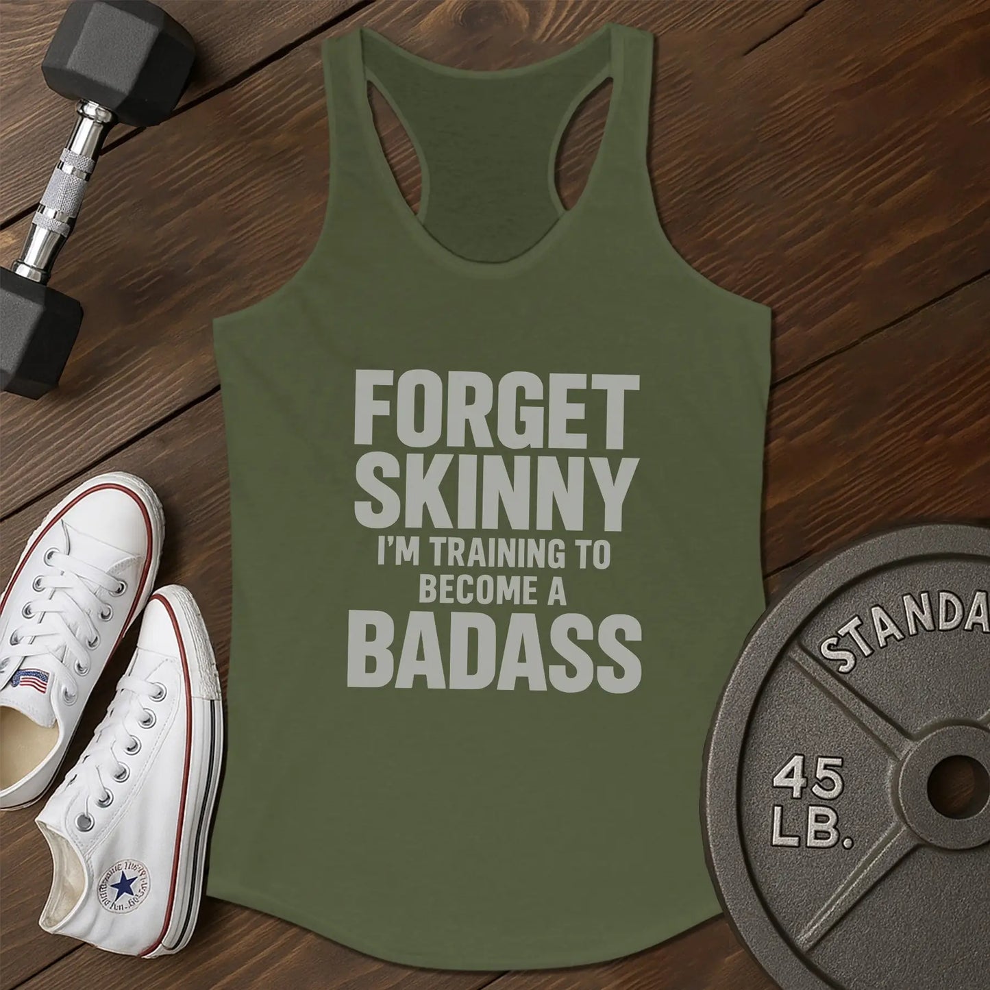 Forget skinny ap Tank - green - Forget Skinny AP tank Green.jpg