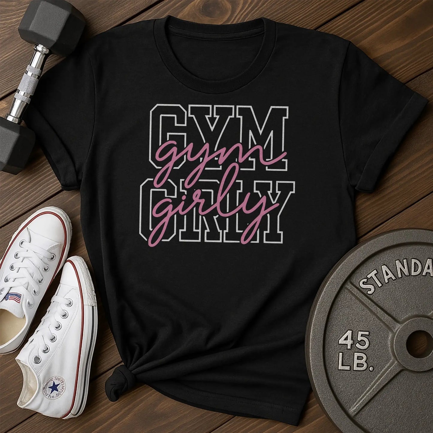 Girly gym au T-Shirt - black - Girly Gym AU Black.jpg