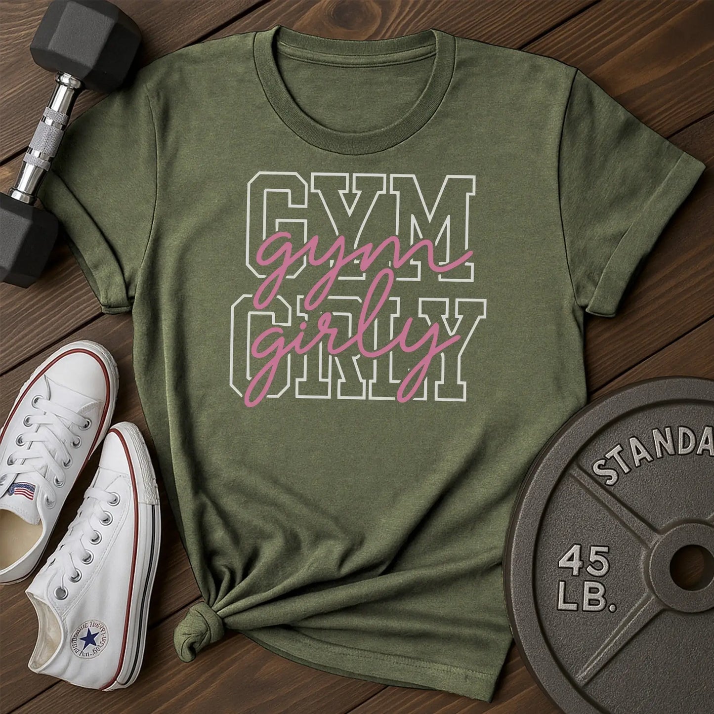 Girly gym au T-Shirt - green - Girly Gym AU Green.jpg