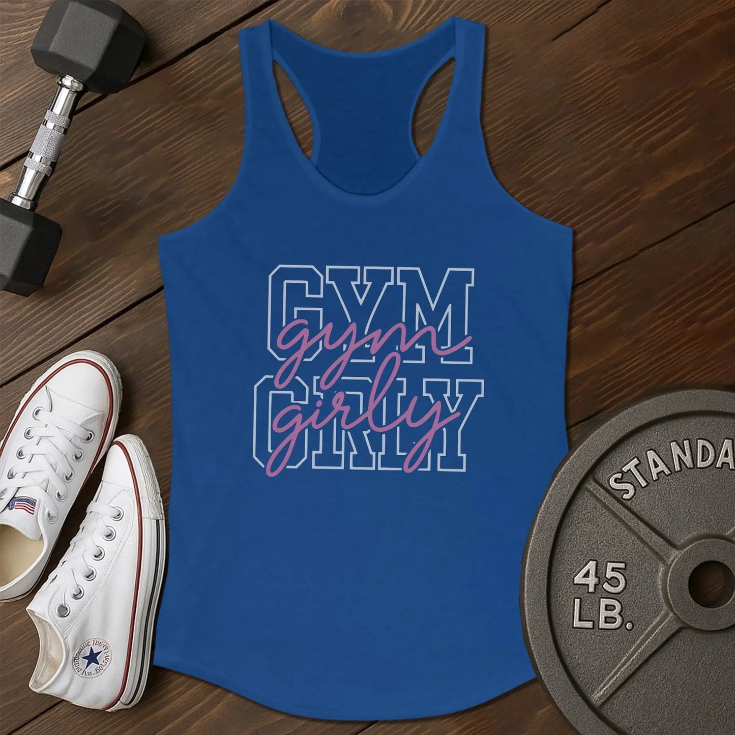 Girly gym au Tank - blue - Girly Gym AU tank Blue.jpg