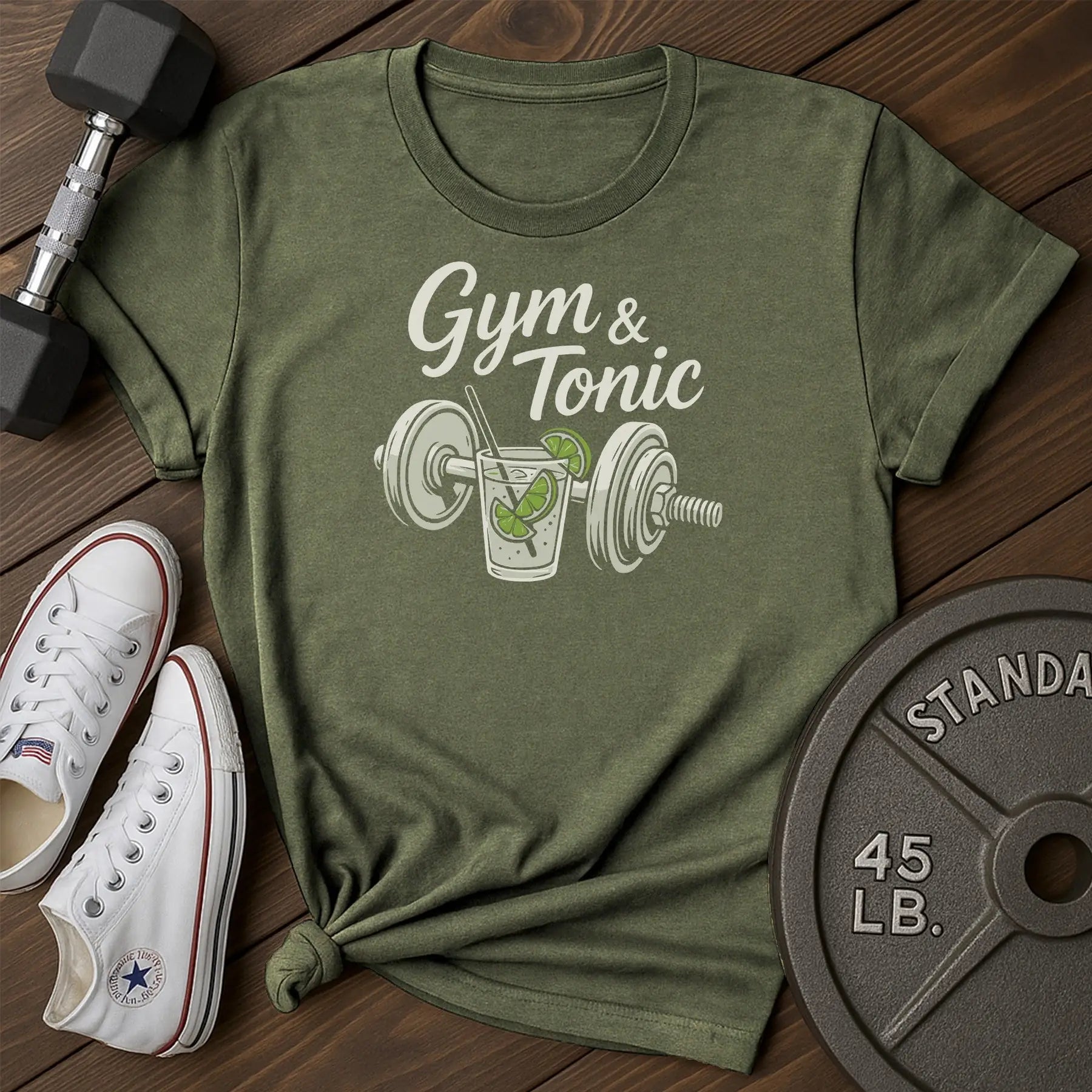 Gym tonic as T-Shirt - green - Gym Tonic AS Green.jpg