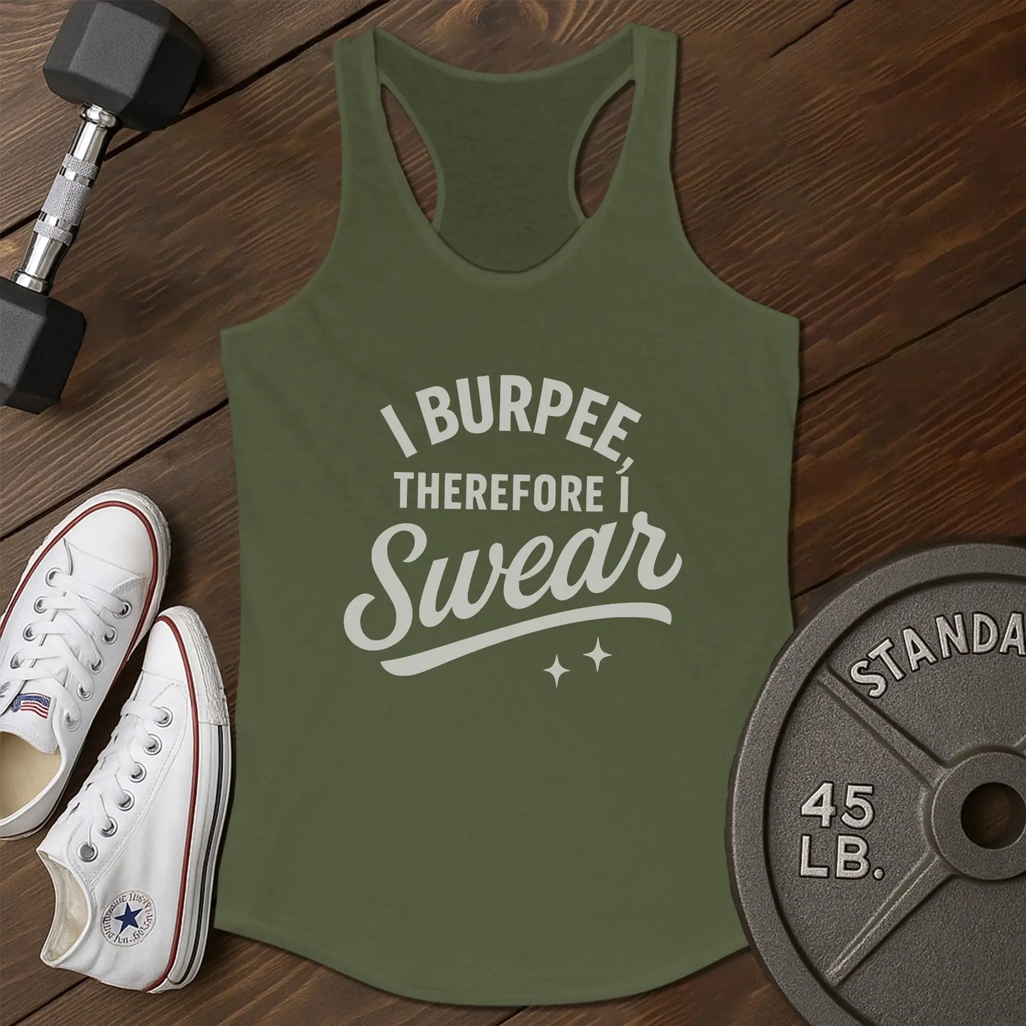 I burpee al Tank - green - I Burpee AL tank Green.jpg