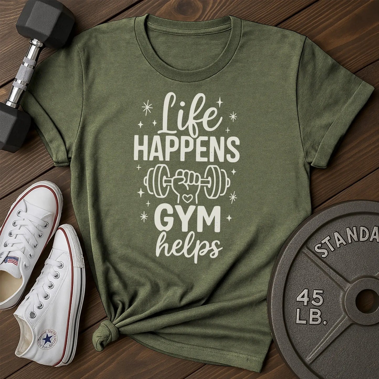Life happens at T-Shirt - green - Life Happens AT Green.jpg