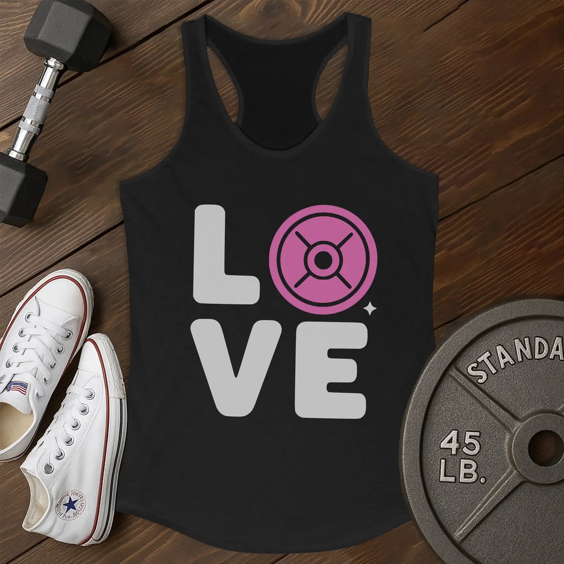 Pink love at Tank - black - Pink Love AT tank Black.jpg