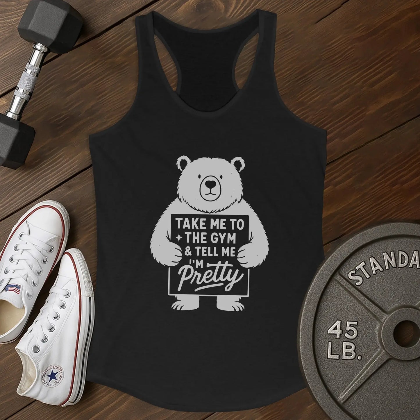 Pretty gym au Tank - black - Pretty Gym AU tank Black.jpg