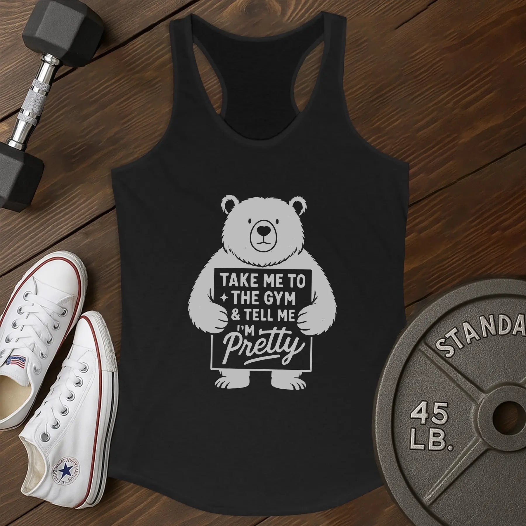 Pretty gym au Tank - black - Pretty Gym AU tank Black.jpg