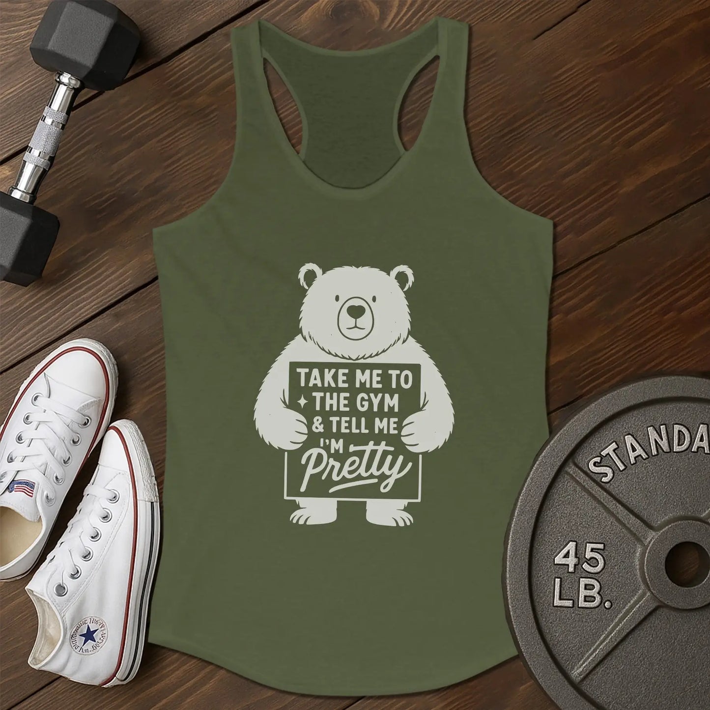 Pretty gym au Tank - green - Pretty Gym AU tank Green.jpg