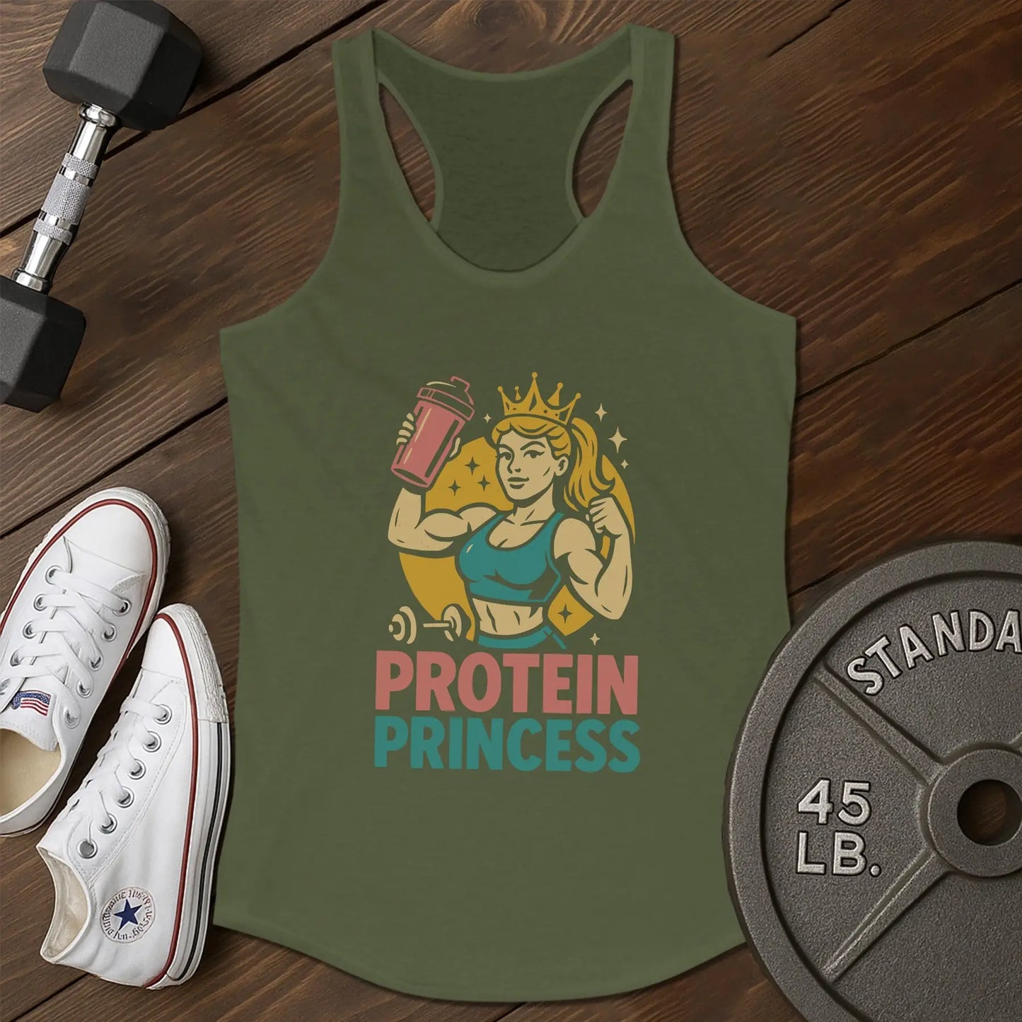 Protein queen ao Tank - green - Protein Queen AO tank Green.jpg