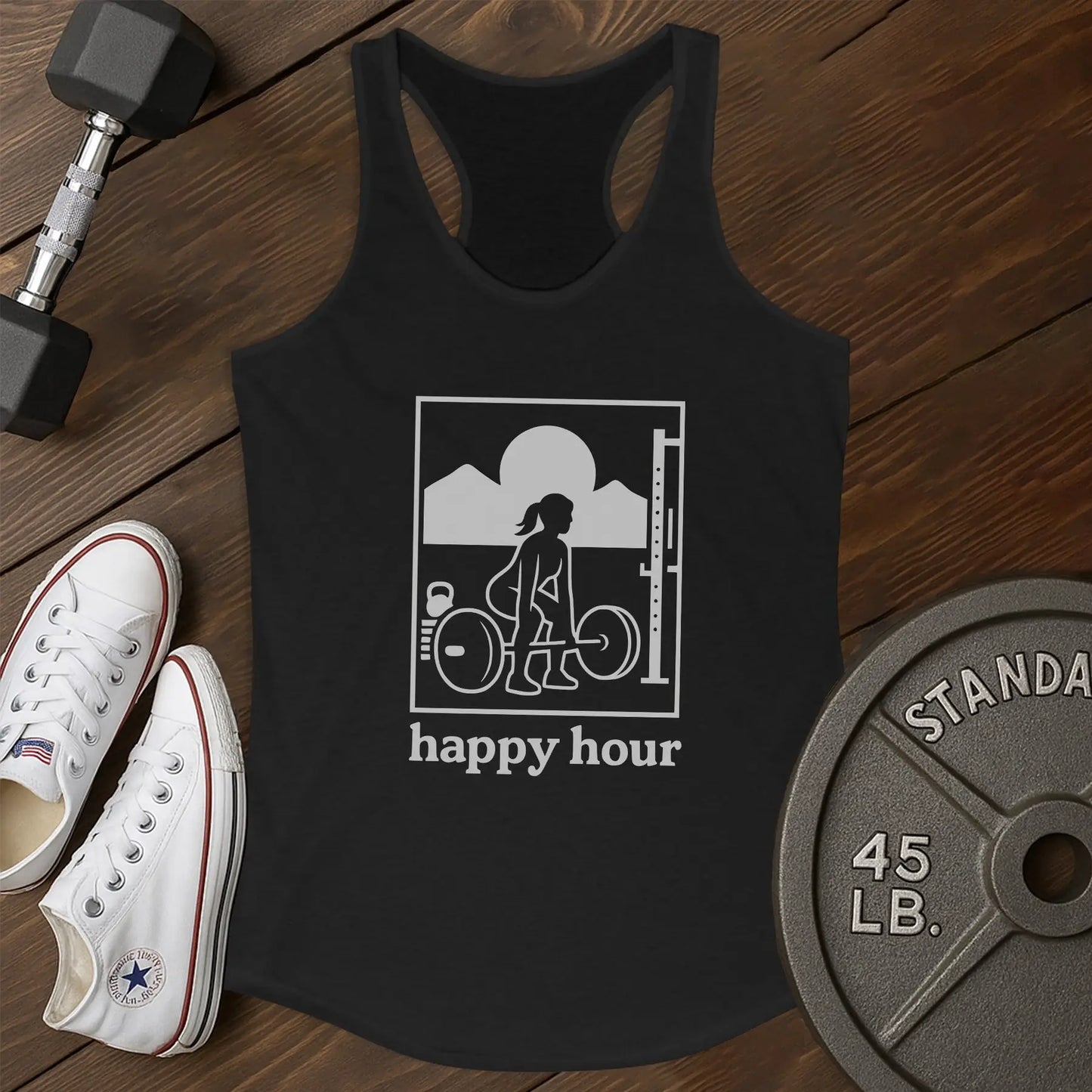 Run clock am Tank - black - run clock AM tank Black.jpg