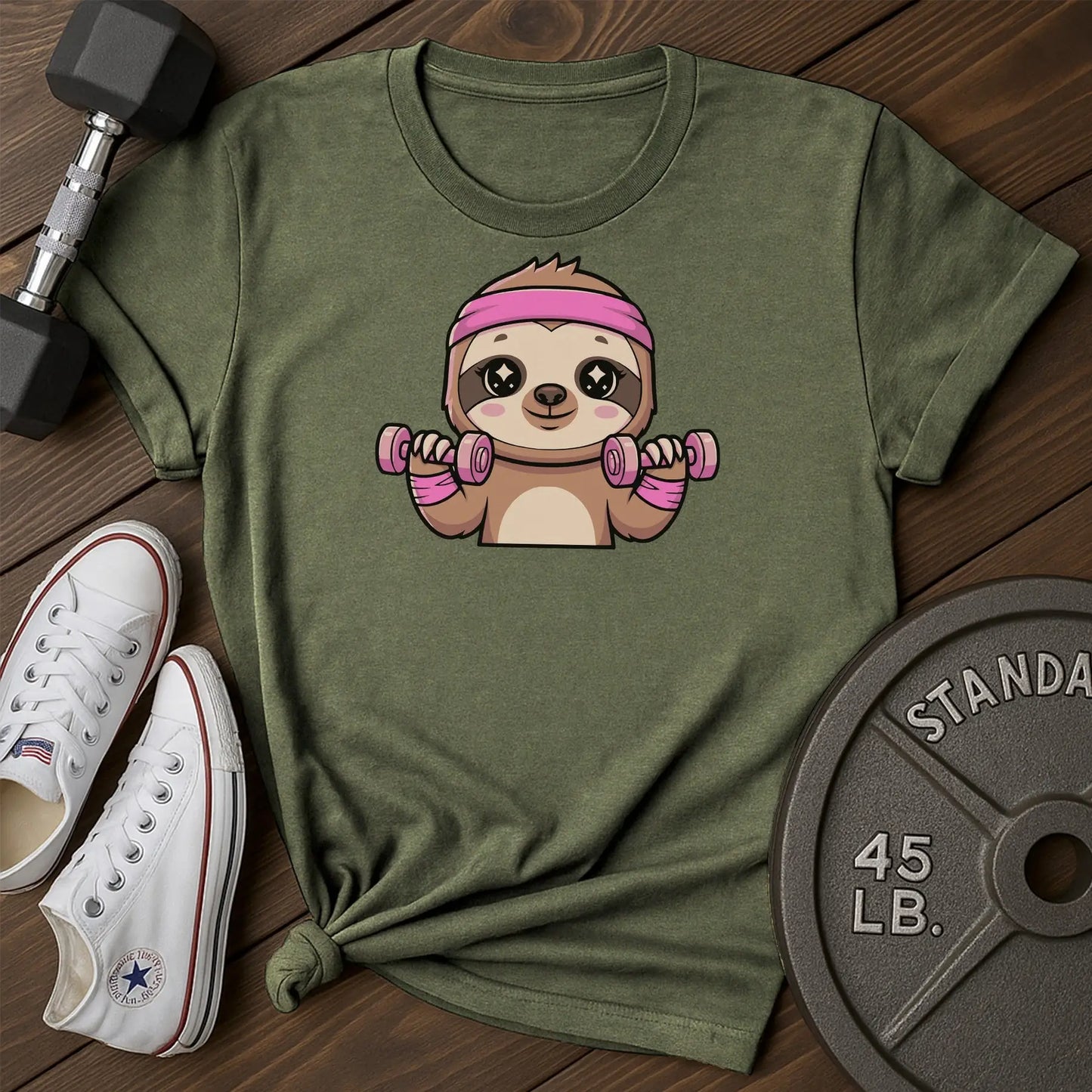 Sloth lifter av T-Shirt - green - Sloth Lifter AV Green.jpg