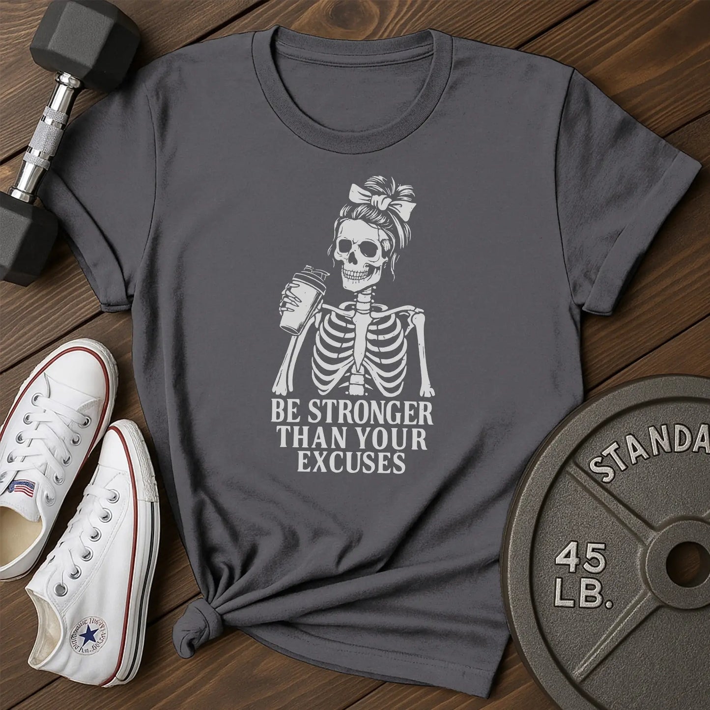 Stronger bones av T-Shirt - charcoal - Stronger Bones AV Charcoal.jpg