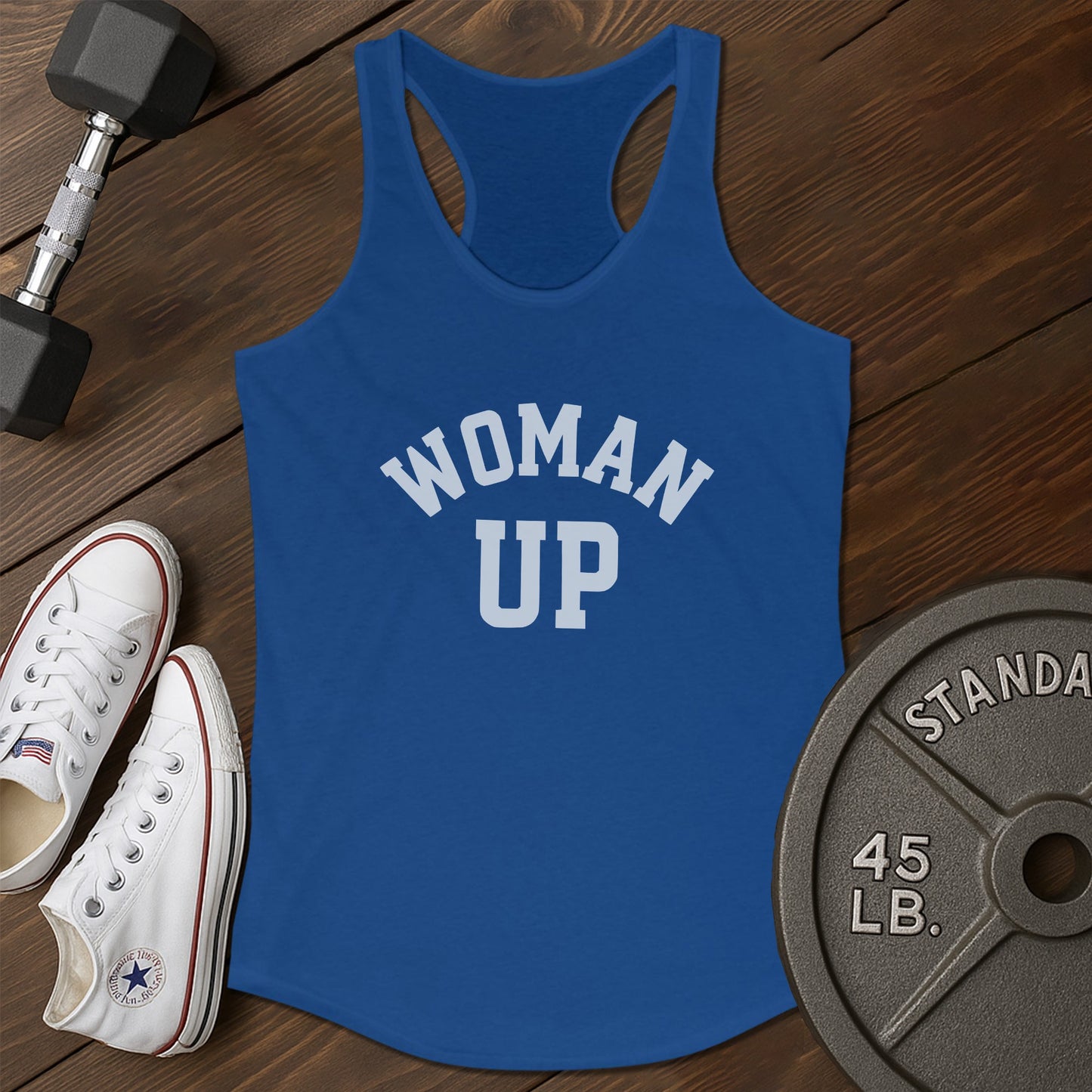 Woman Up Af Tank - blue - Woman Up AF tank Blue.jpg