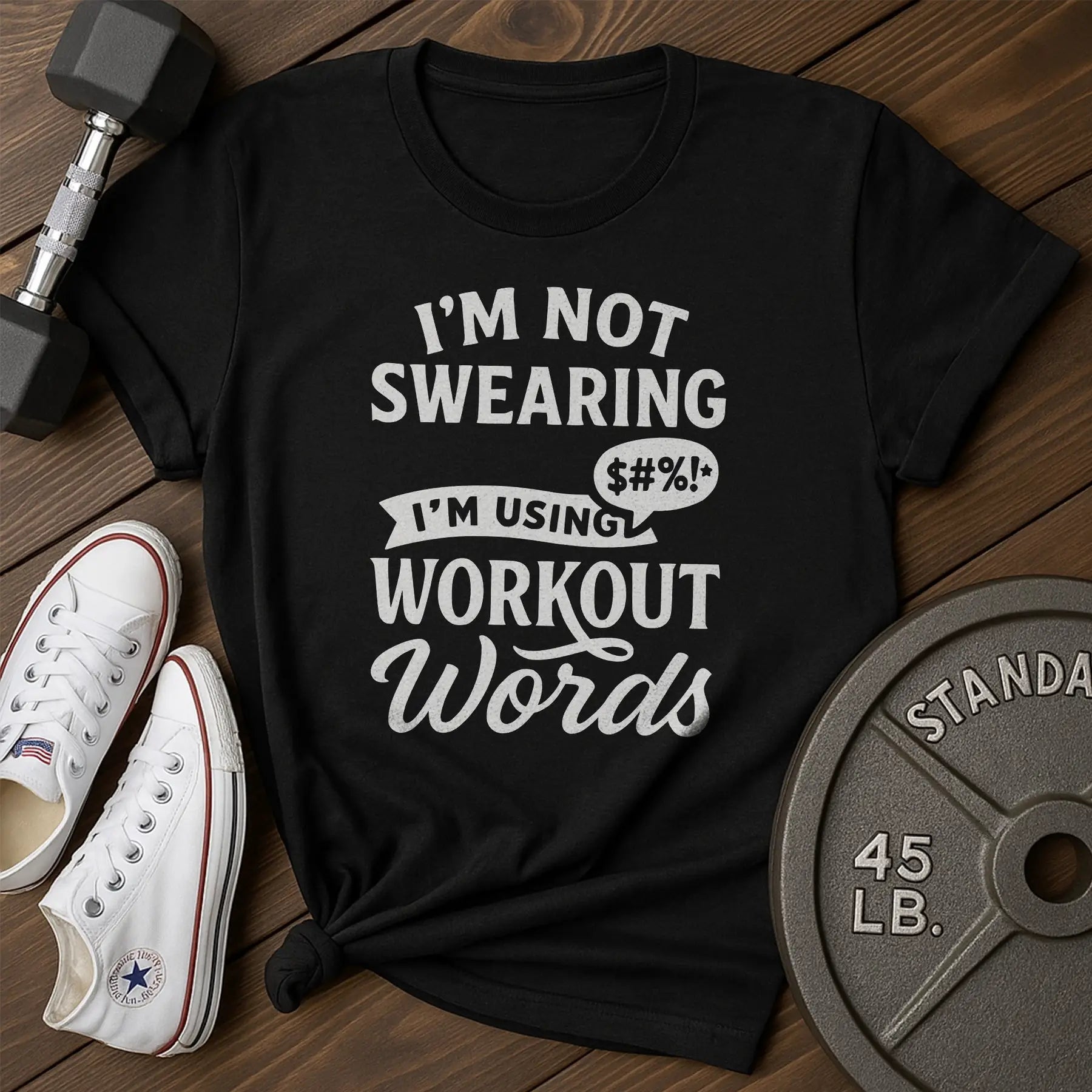Workout words an T-Shirt - black - Workout Words AN Black.jpg
